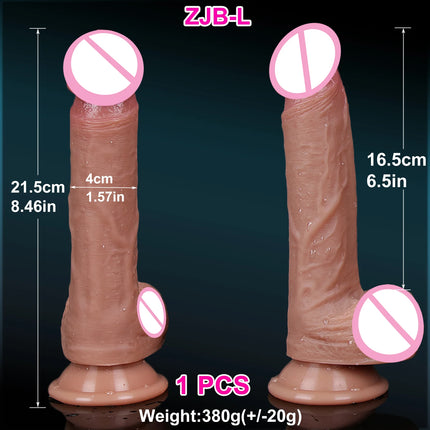 S M L Soft Realistic Anal Big Dildo Double Silicone Suction Cup Glans Penis Sex Toys for Men Women Gay Masturbation Orgasm Cock