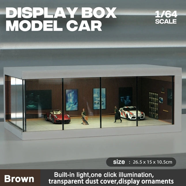1/64 Garage scene Model Scene with Light Version Simulation Model Scene Decoration Collect (Excluding dolls and car models)
