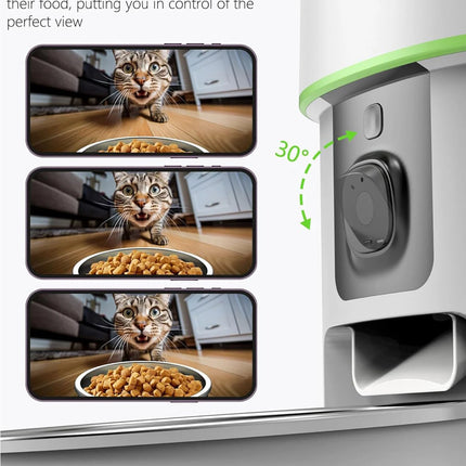 1080P HD Camera Automatic Cat Feeder with 5GWiFi Tuya Pet Cat Smart Food Kibble Dispenser Auto Feeder For Cats Dog Accessories
