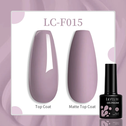 LILYCUTE 7ML Glitter Gel Nail Polish Sparkling Semi Permanent UV Gel Colorful Shinning Gel Varnish Nail Art Soak Off UV LED Gel