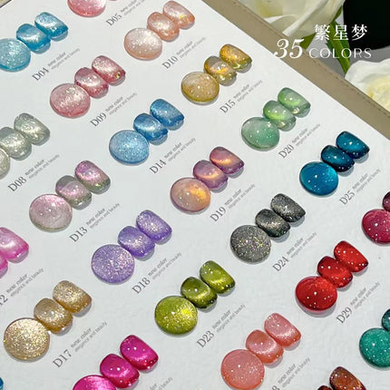 High End 9D Cat Eye Gel Polish Set With Color Board  Magnetic Gel Nail Set Luxury Cat's Eye Gel Soak Off UV LED Nail Varnish