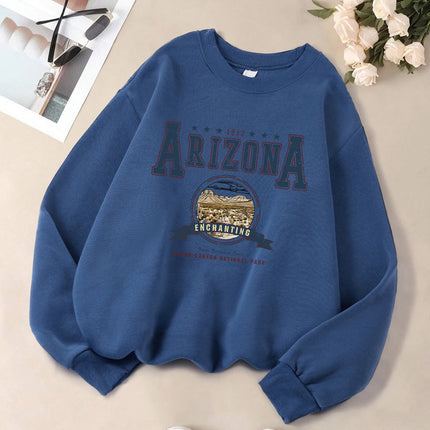 Casual Women Sweatshirts Chicago USA Letter Prints Pullover Fashion Crewneck Oversize Hoodie Fleece Warm Female Autumn Clothes