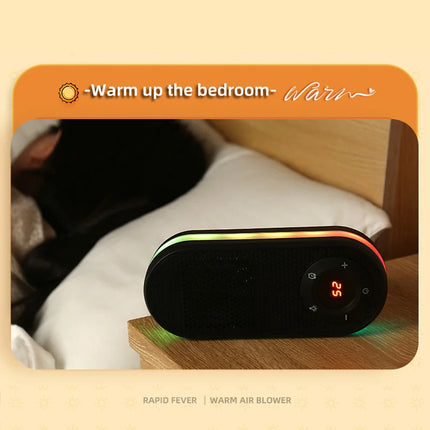 Wall Mounted Space Heater with Night Light Small Quick Heat Remote LED Display Overheat Protection Warmer for Bedroom Offices