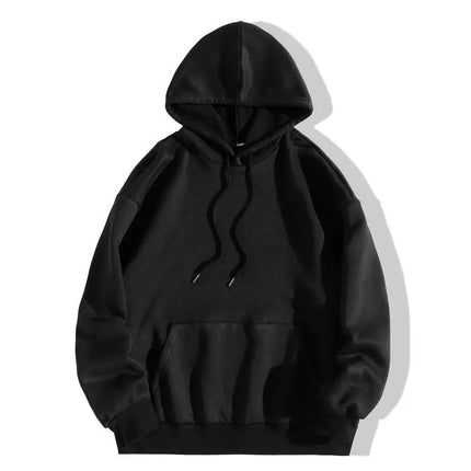 Men's New Solid Loose Street Casual Hooded Long Sleeve Simplicity Fashion Pullovers Top Korean Trend Men Clothes Spring Autumn