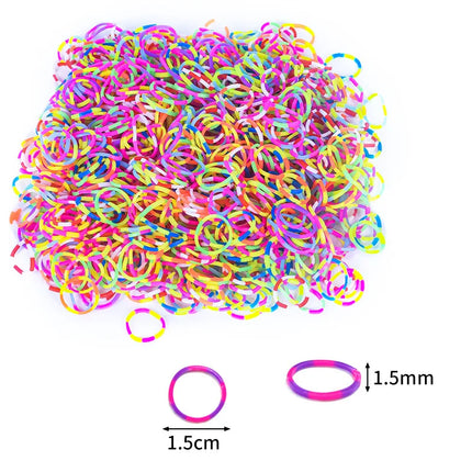600Pcs Refill New Loom Rubber Bands Bracelet for Kids Hair Rubber Loom Bands Make Woven Colorful Necklace DIY Toy Children Gift