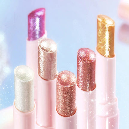 Jelly Eyeshadow Highlight Stick, Glitter Shimmer Long-Lasting High Pigment, Valentine's Day Party Beach Travel Holiday