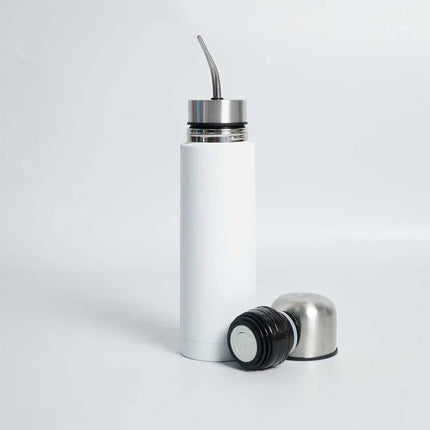 Self-Serving Stainless Steel Mate Bottle, 2-in-1 Thermal Mate Cup with Built-in Bombilla, Yerba Mate Thermos all in one