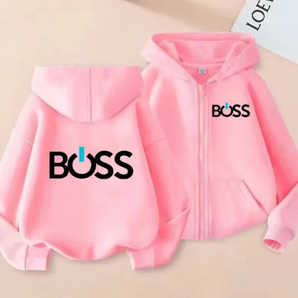 Kids Zipper Cardigan Clothes Sweatshirt for 3-12 Years Boys Girls Print Long Sleeve Top Hoodie Casual Fashion Lovely Coat