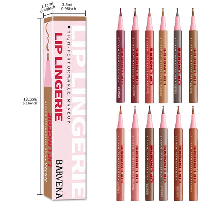 Matte 12 color lipliner, outline lip lipstick lipliner, waterproof, sweat resistant, smooth, dripping liquid lip liner