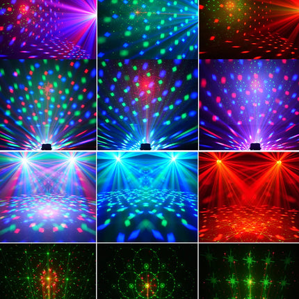 Dj Party Disco Ball Lights with Pattern and Sound Activated LED Stage Strobe Light Christmas Rave/Home Karaoke/Dance/Club Bar