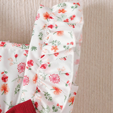 2PCS 3-24 Months Baby Girl Floral Dress Sleeveless Toddler Girl Fashion Dress Set Infants Baby Girl Princess Dress Clothing