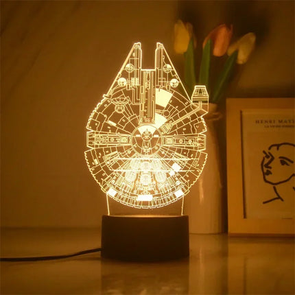 Anime Star Wars 3d Night Light LED Cute Baby Yoda Action Figures Model Table Lamp Cool Toys Children Boys Girls Birthday Gifts