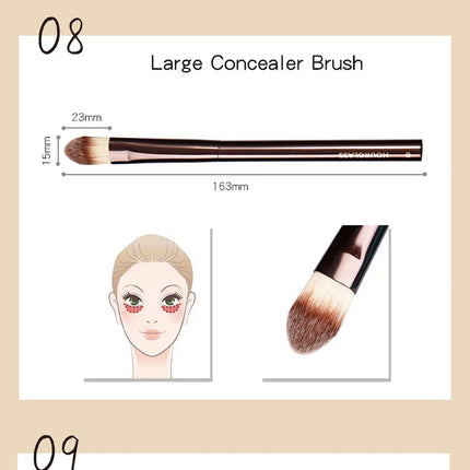 Hourglass Makeup Brush All Kinds Eyeshadow Foundation Concealer Powder Bronzer Blusher Eyeliner Retractable Professional Brushes