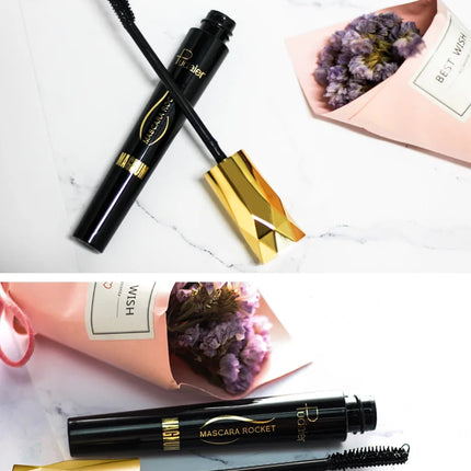 Pudaier New Eyelash Mascara Waterproof Thick Long Curling 4D Lengthening Non-flaking Non-smudging Defining Super Black Makeup