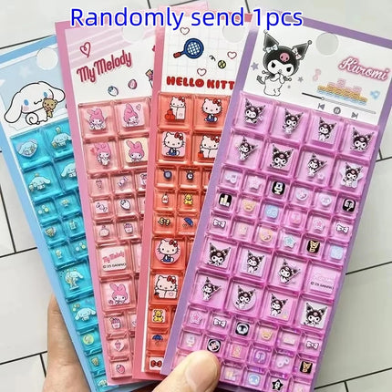 Kawaii Sanrio Hello Kitty 3D Solid Stickers Creative Cartoon Kuromi Diy Diamond Stickers Mobile Phone Decoration Children's Toys