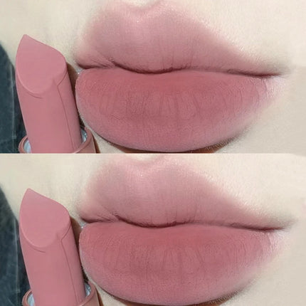 Rose Pink Nude Matte Velvet Lipstick Color Rendering Lasting Non-stick Cup Sexy Lipsticks Waterproof Beauty Lips Makeup Cosmetic