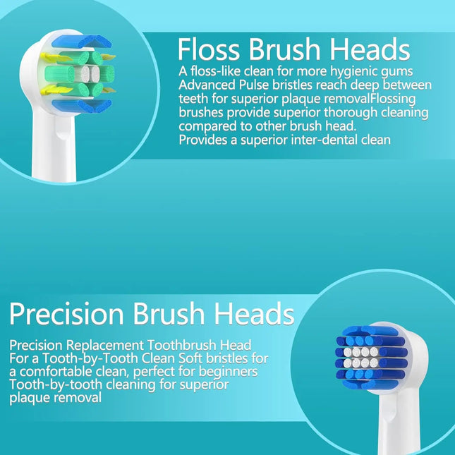 Replacement Brush Head Refill for Oral B Braun Toothbrushes Sensitive Precision Clean Standard Floss Brush Nozzles For Oralb