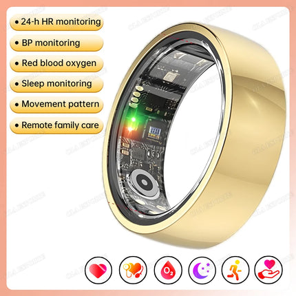 New 5ATM Smart Ring GPS Tracker Heart Rate Blood Pressure Sleep Monitor BT Call Sport Mode Smart Ring Men Women For Android IOS