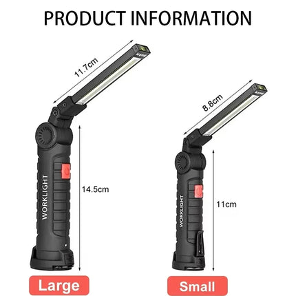 Powerful COB LED Work Light Car Garage Mechanic Lamp USB Rechargeable Flashlight Magnetic Torch Emergency Light Warning Light