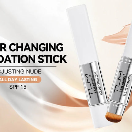Tlm Color Changing Foundation Stick with Spf 15 Adjusting Nude, All-Day Lasting, Natural-Looking Complexion