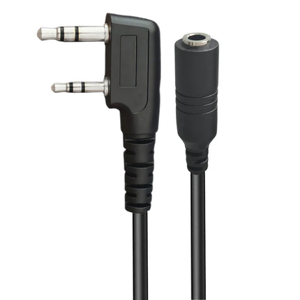 2Pin to 3.5mm Female Phone Audio Earpiece Transfer Cable For Baofeng UV-5R 8D 82 Quansheng K5 K6 TYT Kenwood Walkie Talkie