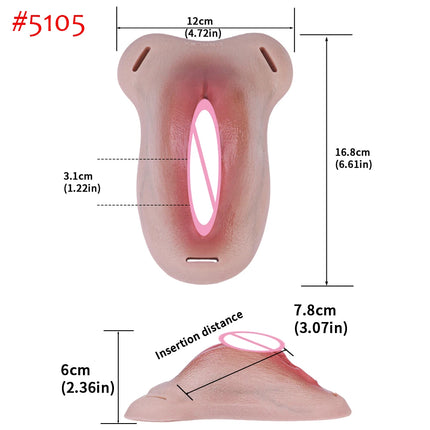 FAAK Strapon Thick Insertable Fake Vagina Clitoris Pads Male to Female Transgender Silicone Male Hiding Underwear Panty Pads