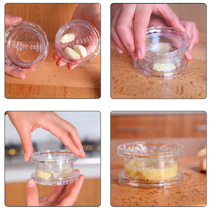 1Pcs Kitchen Multifunctional Garlic Press, Transparent Manual Garlic Crusher Chopper, Home Kitchen Tools Accessories