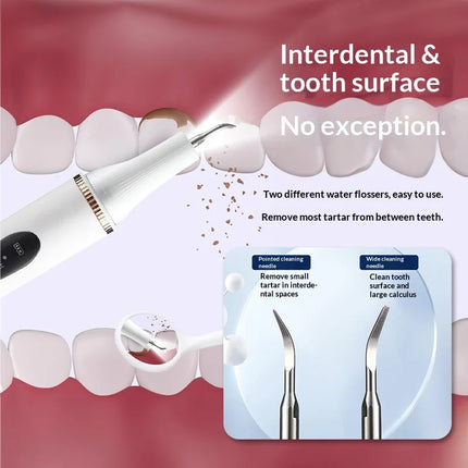 Ultrasonic teeth cleaner, home automatic teeth whitening device, removes tartar and plaque, teeth whitening cleaning tool