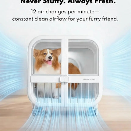 135L Ultra-Quiet Pet Dryer Box, Smart Temp Control, 360° Hands-Free Safe Drying for Dogs, Cats & Multi-Pet, Custom