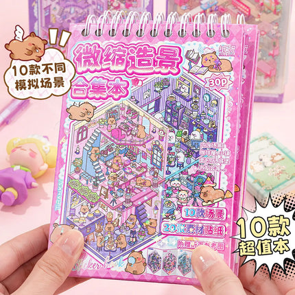 Mr.Paper 30Pcs 3D Miniature Scene Stickers, Layered Diorama Decals for Journal Scrapbooking, Puzzle Craft DIY Stress Relief