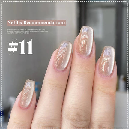 ZH Autumn And Winter Nails Toe Selling Whitening Glass Bead Cat Eye Gel Nail Polish Black Nails Nail Art Grey Cat Eye Nail Glue