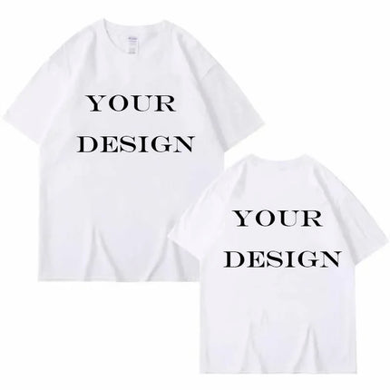 Unisex Cotton Tshirt Customized Printed Fashion T Shirt Harajuku Top DIY Your Like Photo or Logo T-shirt Fashion Custom Top