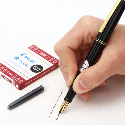6Pcs/Box Japan Pilot Fountain Pen Ink Bladder IC-50 Waterproof Ink Non-carbon Ink Gall for Smiley Face 78g/88g Fountain Pens