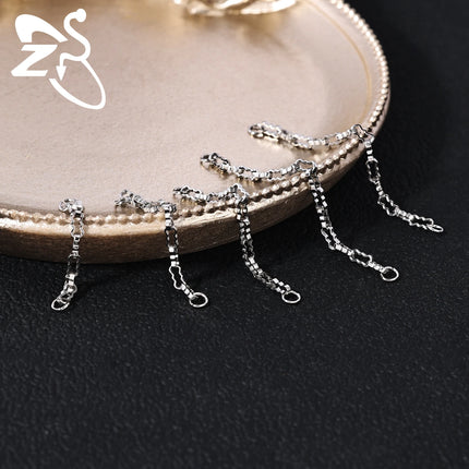 ZS 1 Piece Stainless Steel Nose Chain 32MM-50MM Bridge Piercing Sharp Cone Tassel Dangle Nostril Piercings Jewellery Accessories