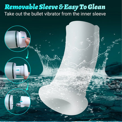 Adult product Civic vibration clip suction voice airplane cup APP version for men, suction airbag press masturbator