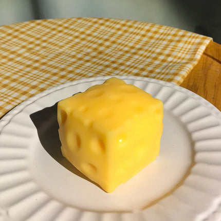 1-5PCS Jumbo Cheese Cube Stress Ball Shapeable Squeeze Decor Non-Bounce ASMR Sensory Anti-Stress Relief Gadget Gifts 6/7/10/12CM