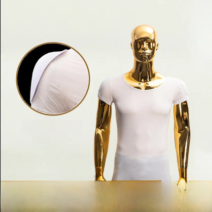 New Invisible Men's T-Shirt with Fake Muscles Short Sleeve Slim Fit Bodybuilding Costume Youthful Popular Nylon Spandex Blend