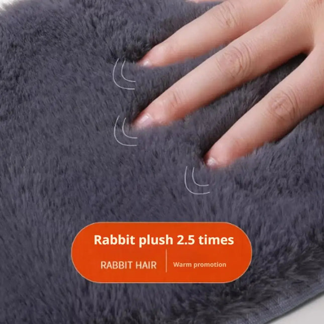 Winter Warm Knee Joint Pain Arthritis Rabbit Fur Knee Breathable Elastic Windproof Knee Protector Women Men Cold Leg Kneepad