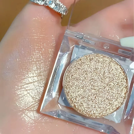 Long-Lasting Glitter Eyeshadow -Radiant High Shine,Face and Eye Highlighter,Sparkling Powder Eye Makeup for Eyelids & Cheekbones