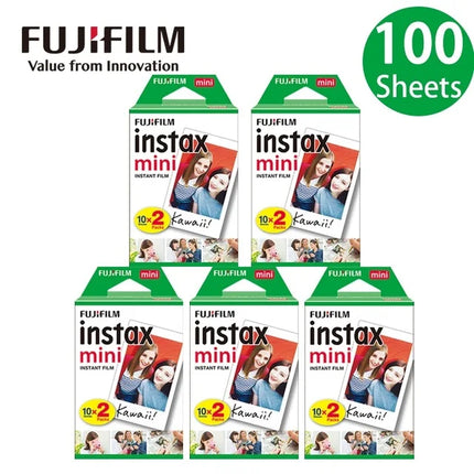 Fujifilm Instax Mini Film White Edge 10 20 40 60 80 100 Sheets For FUJI Instant Photo Camera Mini 12/11 Mini 9 8 7s 70 EVO Link