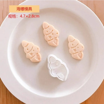 Ocean Animals Cookie Cutter Shell Conch Seal Sea Monster Fish Cookie Mold Marine Organism Biscuit Mold DIY Biscuit Baking Tool