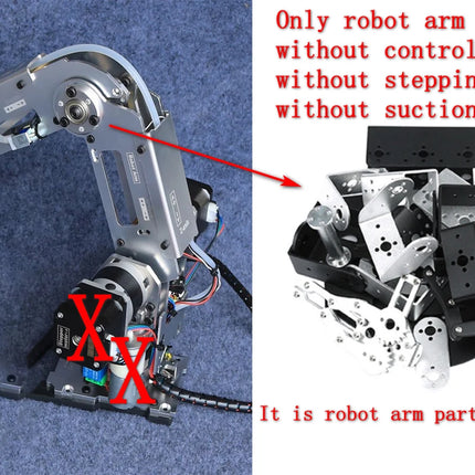 Multi Axis Robotic Arm Industrial Stepping Metal Manipulator For Arduino 2560 Robot DIY Kit with Suction Cup/Stepper Motor Claw