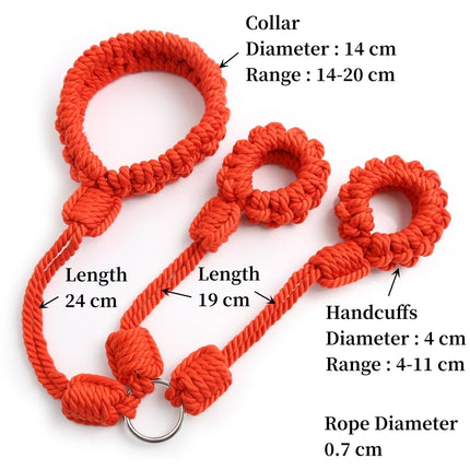 Erotic Shibari Rope Handcuffs Collar with Fetish Flirting Bdsm Bondage Slave Sexy Lingerie for Couple Quickly Bundle Sex Toys