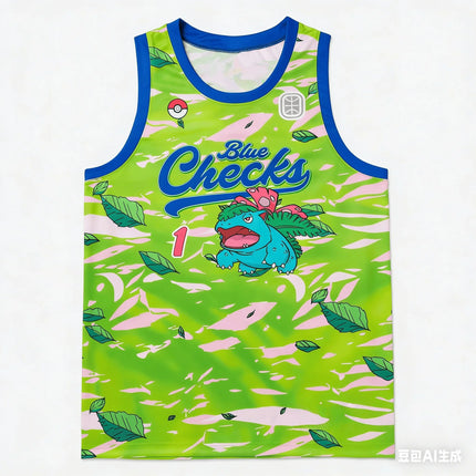 Pokemon Pikachu Anime 3D Print Basketball Jersey Sleeveless Tank Top Casual Sportswear Streetwear for Pokemon Men Women Fans