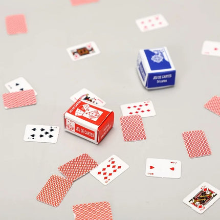 2PCS  Set of 54 Mini Creative Playing Cards, handmade paper playing cards, suitable for novelty party games and gifts, decorative travel games and small playing card expansions, ideal for unique party entertainment and creati