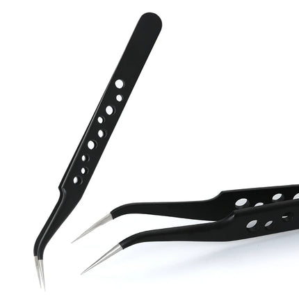 Professional Eyelash Tweezers Stainless Steel 3D Volume Eyelashes Extension Clip Excellent Closure Eyebrow Tweezer Makeup Tools