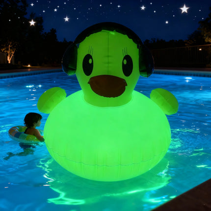 Floating Pool Lights, Led Glowing Duck Pool Lights, Floatable, Waterproof Solar Pool Lights, Inflatable Floating Lights, Suitable for Swimming Pools, Parties, Gardens, Patios, Outdoor Decorations