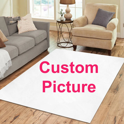 Custom Photo Rug Upload Your Logo Photo Customizable Soft Flannel Photo Rug Washable And Anti-Slip Personalized Gifts Home Decor