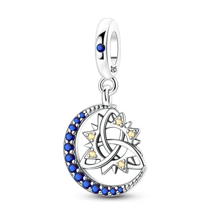 Blue Series 925 Sterling Silver Owl Butterfly Pirate Ship Car Beetle Clogs Charm Fit DIY Bracelet Necklace Fun Matching Gifts