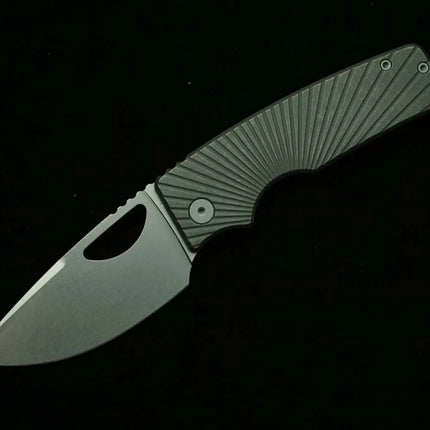 LEMIFSHE 3.5" OZ Rosie XL Real Titanium Alloy Handle 154CM Blade Folding Knife Outdoor Camping Hunting Survival EDC Tool